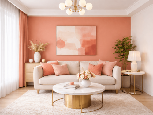 Pantone珊瑚色裝潢靈感：讓空間更柔和明亮的設計提案